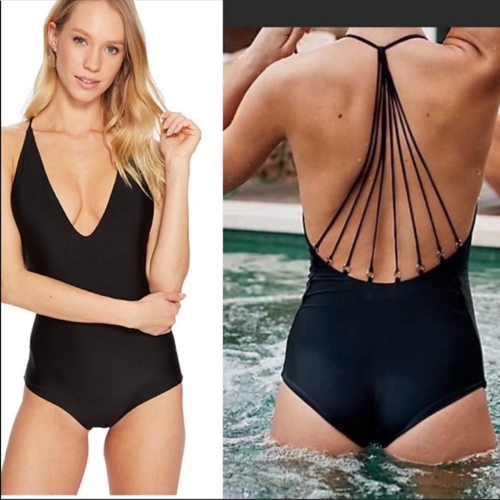 Mikoh Ipanema One Piece Swimsuit Black Sz Small